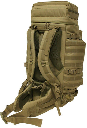 Mil-Spex Advance Tactical Internal Frame Pack 85L Military Style Bags Khaki Harness View - ScoutTech Outfitters