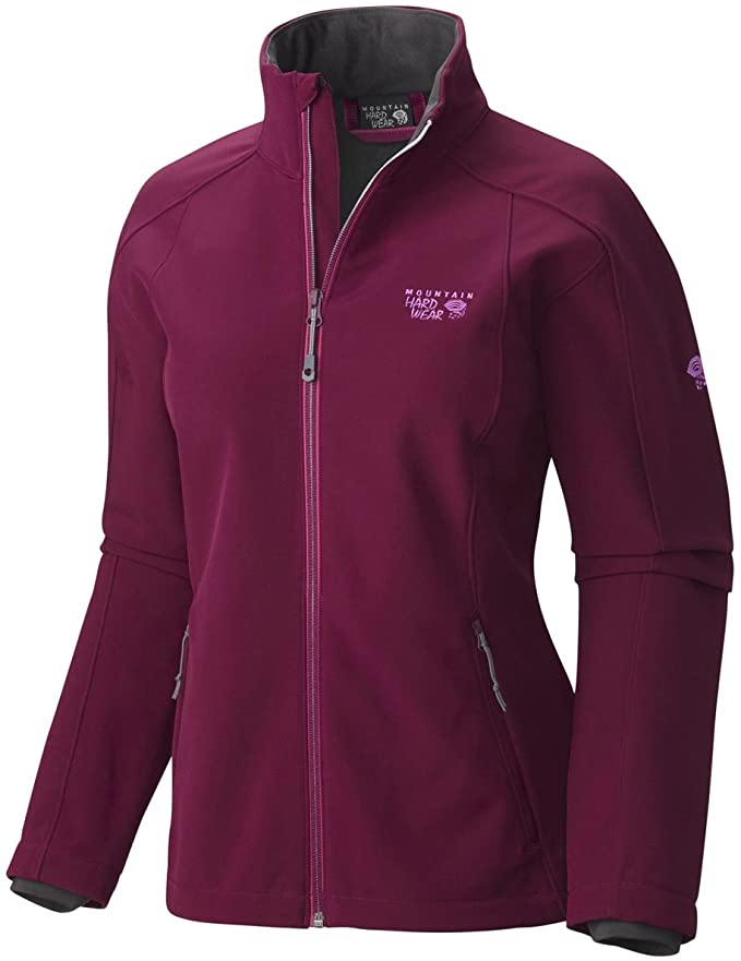 Mountain Hardwear Women's Fairing Softshell Jackets in Raspberry Front View | ScoutTech Mississauga