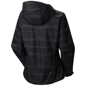 Mountain Hardwear Women's Plasmic Rain Jackets in Black Rear View | ScoutTech Outfitters Mississauga Store