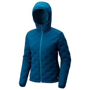 Mountain Hardwear Women's StretchDown DS Insulated Jackets in Blue Front | ScoutTech Outfitters Mississauga Store
