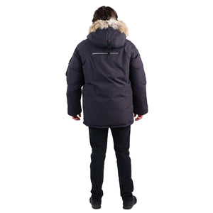 Outdoor Survival Canada OSC Men's Kanti -40 Down Parka in Cold Lake Blue Back Side | ScoutTech Outfitters