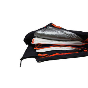 Outdoor Survival Canada OSC Igloo -70C Sleeping Bag in Cold Lake Blue Close Up of Layers | ScoutTech Outfitters