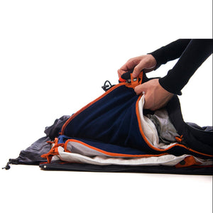 Outdoor Survival Canada OSC Igloo -70C Sleeping Bag in Cold Lake Blue Inner Layers Detailed View | ScoutTech Outfitters