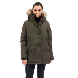 Outdoor Survival Canada OSC Women's Kasa UC -20°C Urban Coyote Down Parka in Alpine Moss | ScoutTech Outfitters Mississauga Store