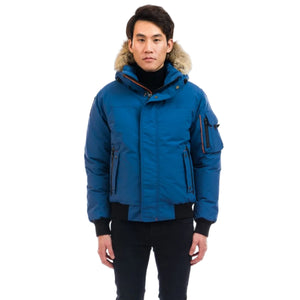Outdoor Survival Canada OSC Men's Desna -20C Urban Down Bomber Jacket in Indigo Blue Front View | ScoutTech Outfitters