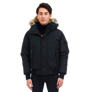 Outdoor Survival Canada OSC Men's Desna -40 Down Bomber Jackets in Orca Black | ScoutTech Outfitters Mississauga Store