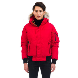 Outdoor Survival Canada OSC Men's Desna UC -20C Urban Down Bomber Jacket in Red Alert Front View | ScoutTech Outfitters