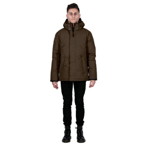 Outdoor Survival Canada OSC Men's Iqniq -40C/F Down Parka in Alpine Moss Front Side Fully Zipped | ScoutTech Outfitters 