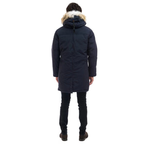 Outdoor Survival Canada OSC Men's Nevluk -20C Urban Coyote Down Parka in Cold Lake Blue Back View | ScoutTech Outfitters