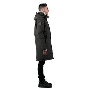 Outdoor Survival Canada OSC Mens Nevluk -20C Urban Shearling Down Parka in Alpine Moss Right Side View | ScoutTech Outfitters