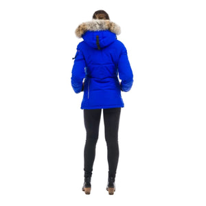 Outdoor Survival Canada OSC Women's Nukka -40 Down Parka in Arctic Blue on Model Back View | ScoutTech Mississauga