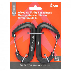Survive Outdoors Longer - Wiregate Utility Carabiners 8 cm 2 Pack