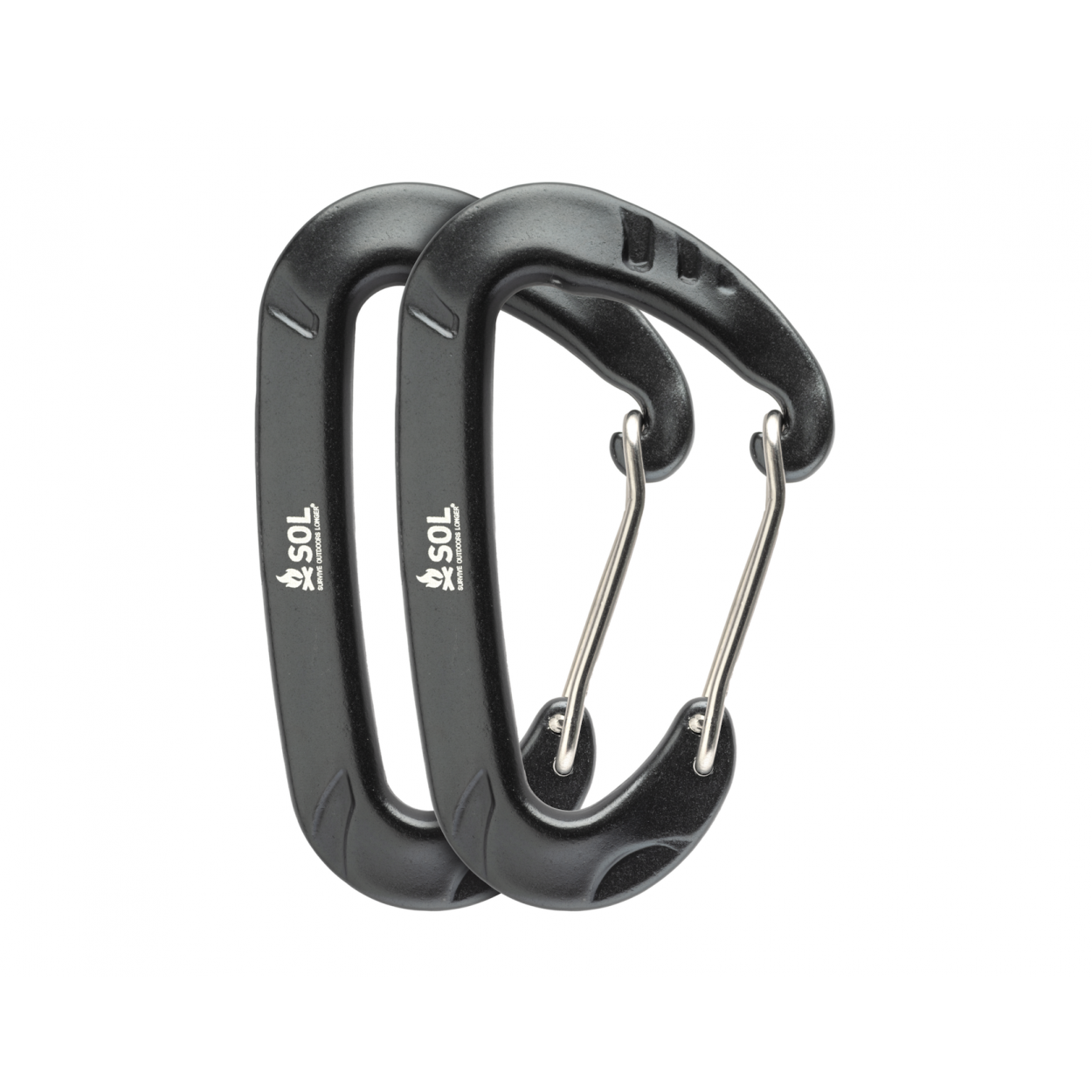 Survive Outdoors Longer - Wiregate Utility Carabiners 8 cm 2 Pack - ScoutTech Outfitters