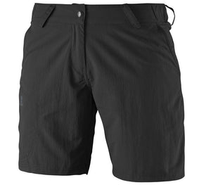 Salomon Women's Elemental Hiking Shorts in Black Front View | ScoutTech Outfitters