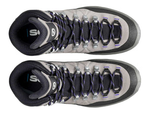 Scarpa Women's Boreas GTX Waterproof Trekking Boots Grey and Black Upper View | ScoutTech Outfitters Mississauga Store