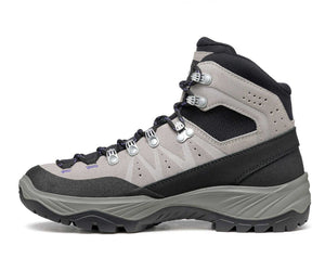 Scarpa Women's Boreas GTX Waterproof Trekking Boots in Grey and Black In-Step View | ScoutTech Outfitters Mississauga Store