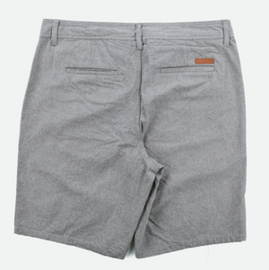 United By Blue Mens Selby Organic Cotton Shorts in Grey Back View - ScoutTech Outfitters