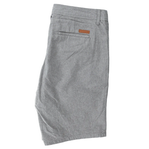 United By Blue Mens Selby Organic Cotton Shorts in Grey Side View with back pocket view | ScoutTech Outfitters