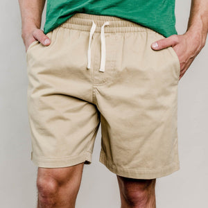 United By Blue Mens Spence Cotton Stretch Athletic Shorts in Khaki | ScoutTech Outfitters Mississauga Store