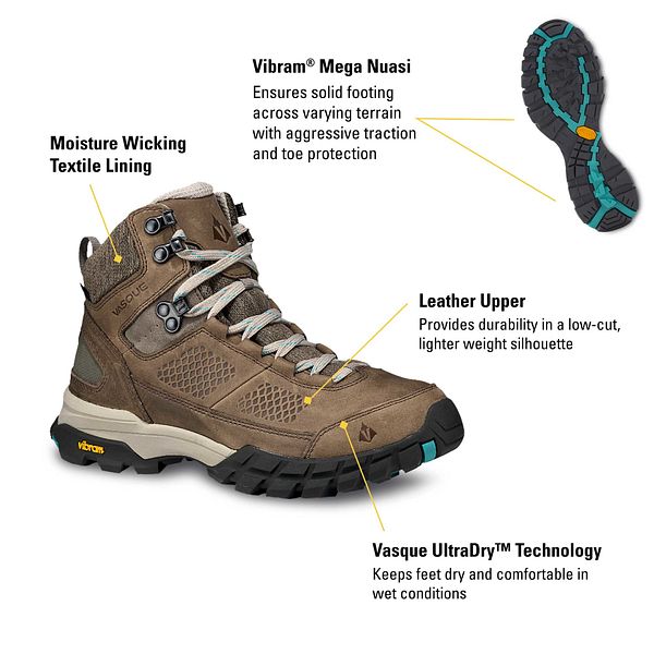 Vasque Women's Talus MID AT Ultradry Waterproof Hiking Boots - ScoutTech Outfitters