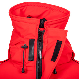 Wuxly Sabertooth II Unisex Synthetic Expedition Parka in Red Collar Close-Up View - ScoutTech Outfitters