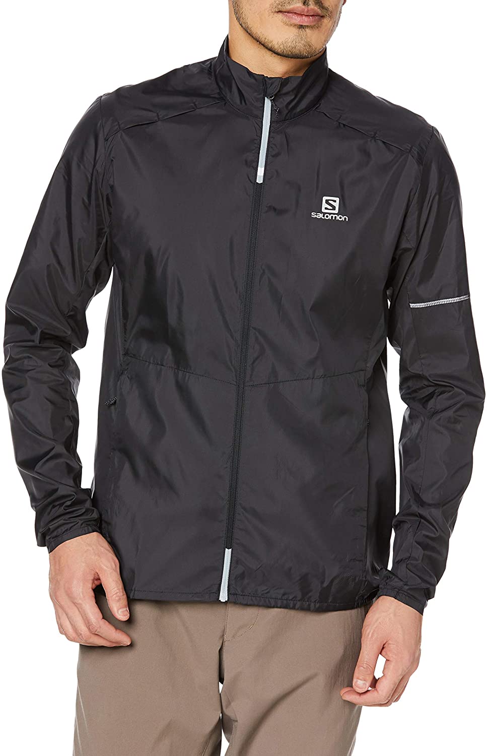 Salomon Mens Agile Wind Jacket Running Windbreaker - ScoutTech