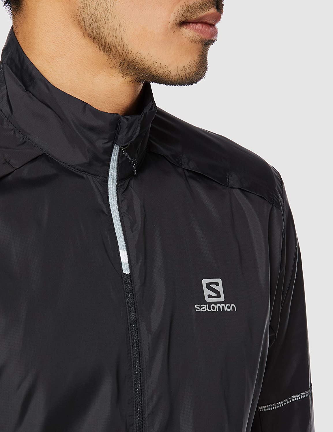 Salomon Mens Agile Wind Jacket Running Windbreaker - ScoutTech