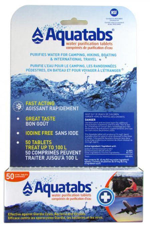 AquaTabs Water Purification Tablets 50 x 1 Litre