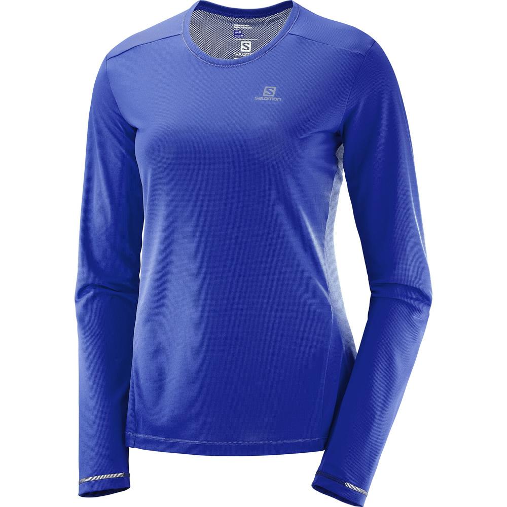 Salomon Womens Agile Long Sleeve Running Shirts - ScoutTech