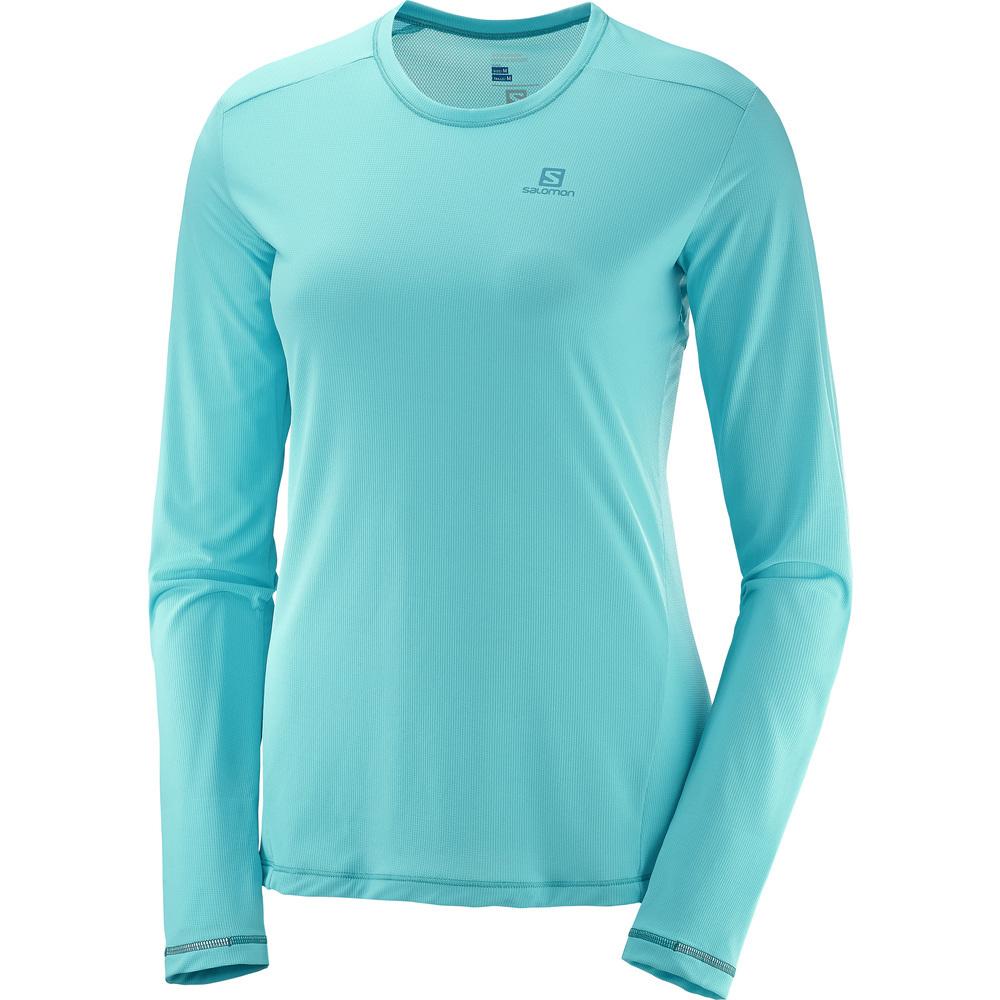 Salomon Womens Agile Long Sleeve Running Shirts - ScoutTech