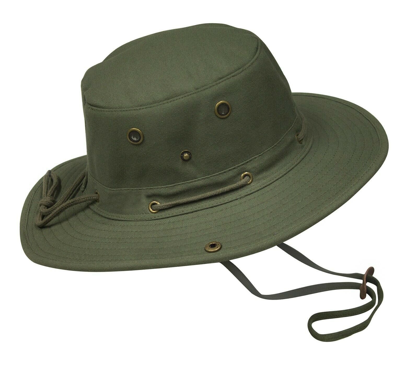 Misty Mountain Canvas Bosun Sun Hats with Snap Sides & Floating