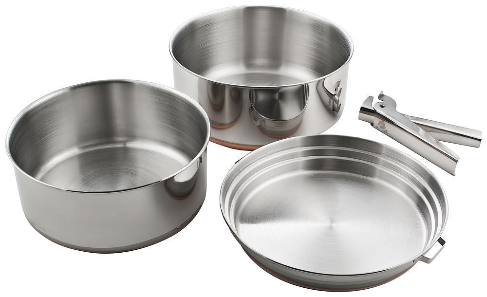 Chinook Plateau Stainless Steel 2 Person Cooksets - ScoutTech