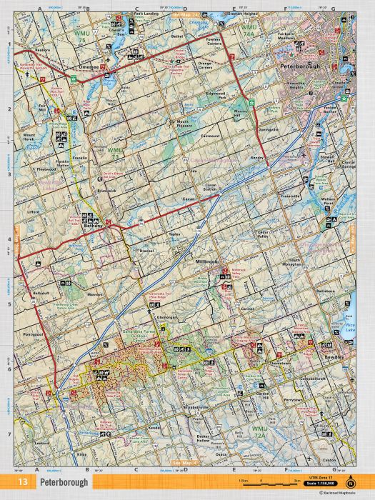 Backroad Mapbooks Peterborough Tear-Resistant Topographic Map CCON 13 - ScoutTech Outfitters