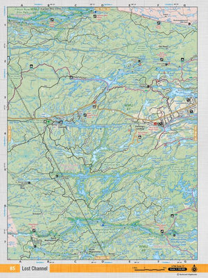 Backroad Mapbooks Lost Channel CCON-85 Water-Resistant Tear-Resistant Topographic Map