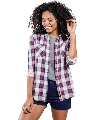 United By Blue Womens Stargrass Relaxed Plaid Shirts - ScoutTech