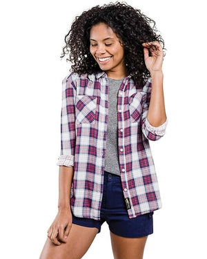 United By Blue Womens Stargrass Relaxed Plaid Shirts