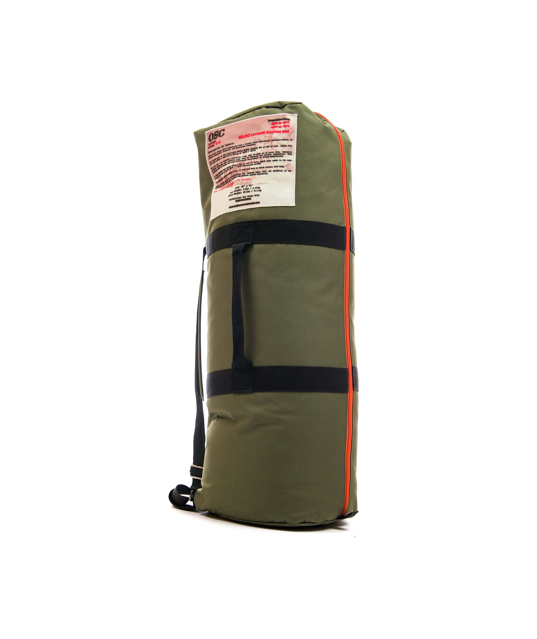 Outdoor Survival Canada Igloo Sleeping Bag -60C/-76F, RED ALERT - ON DISPLAY - ScoutTech