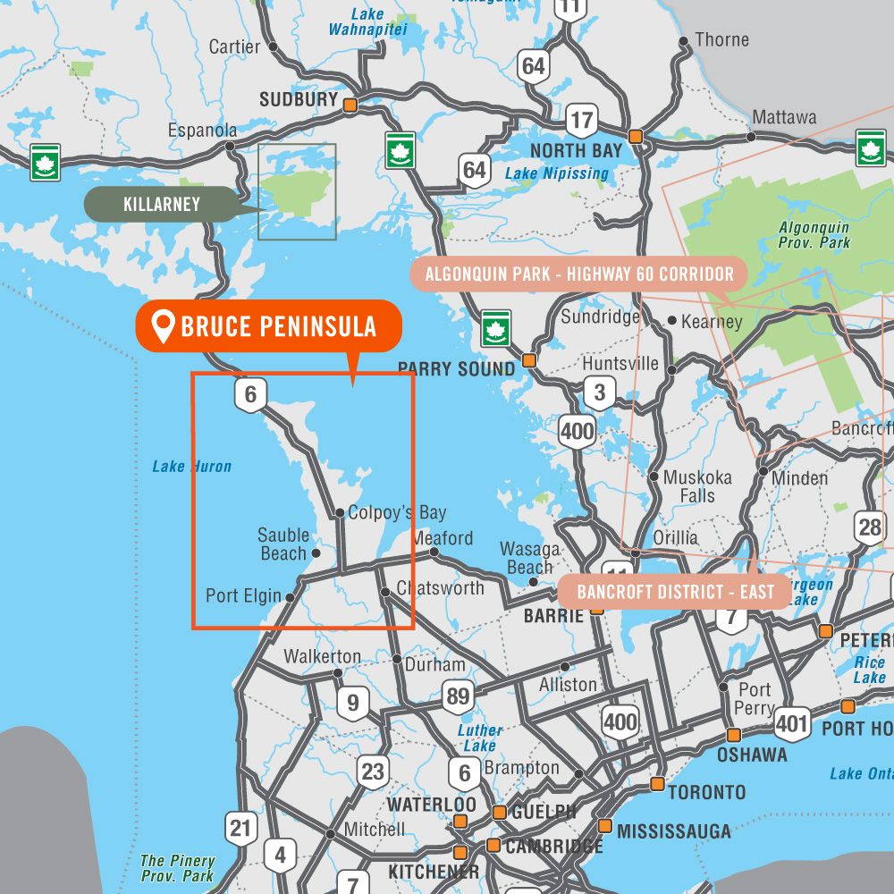 Backroad Mapbooks Bruce Peninsula Tear-Resistant Topographic Map - ScoutTech Outfitters