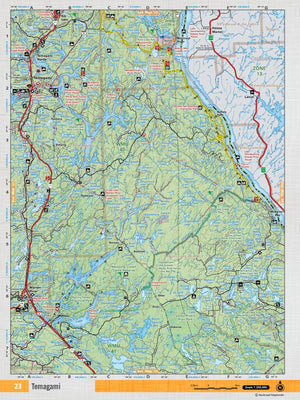 Backroad Mapbooks Temagami Neon-23 Waterproof Tear-Resistant Topographic Map