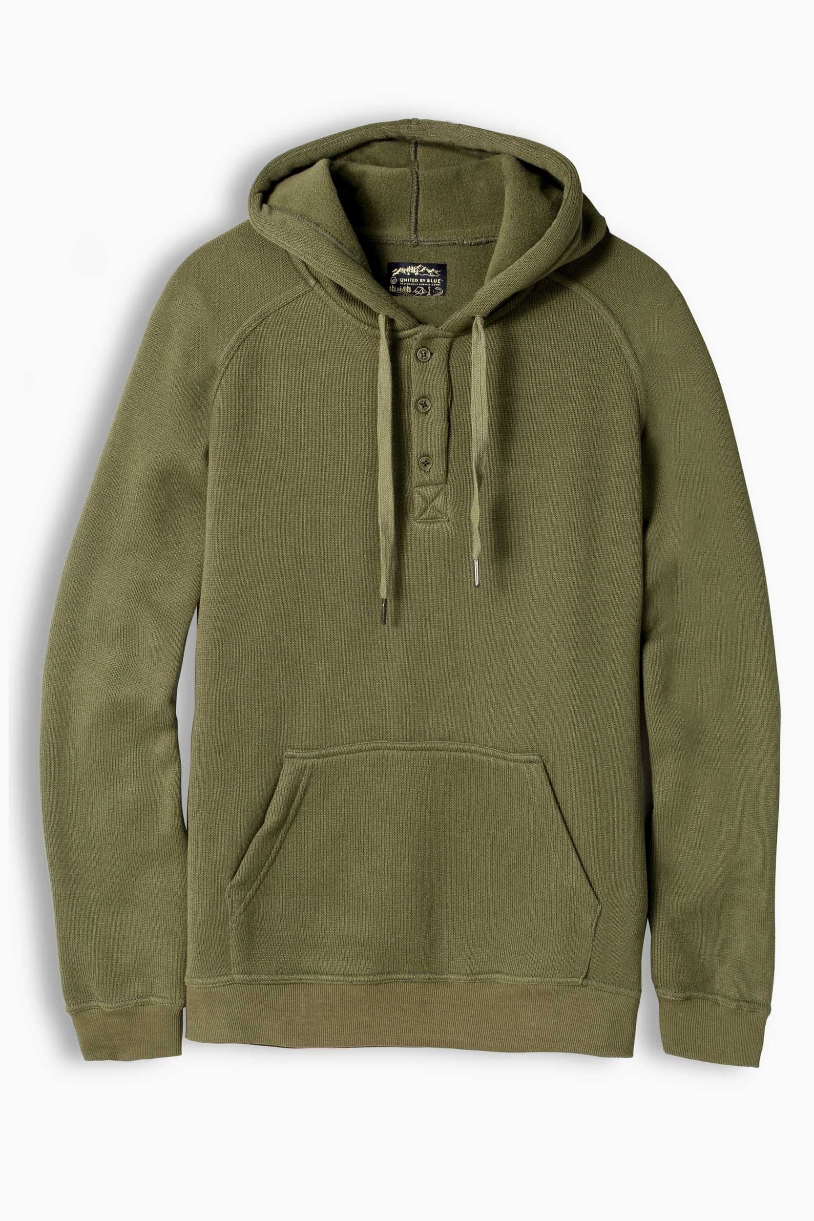 United By Blue Mens Auckland Pullover Hoodie Polartec Fleece Sweaters - ScoutTech