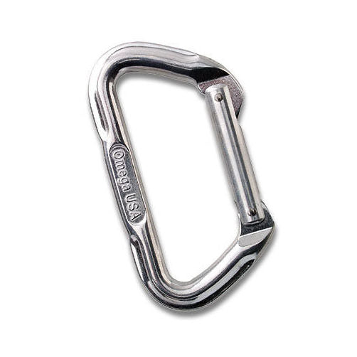 Omega Pacific Standard D Climbing Carabiner Bright, 31KN - Made in USA - ScoutTech