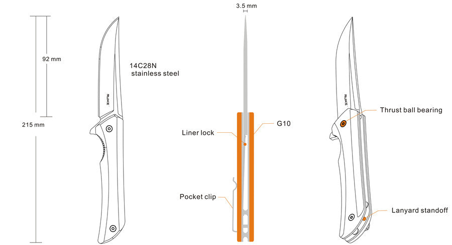 Ruike Hussar P121 Folding Knife - ScoutTech
