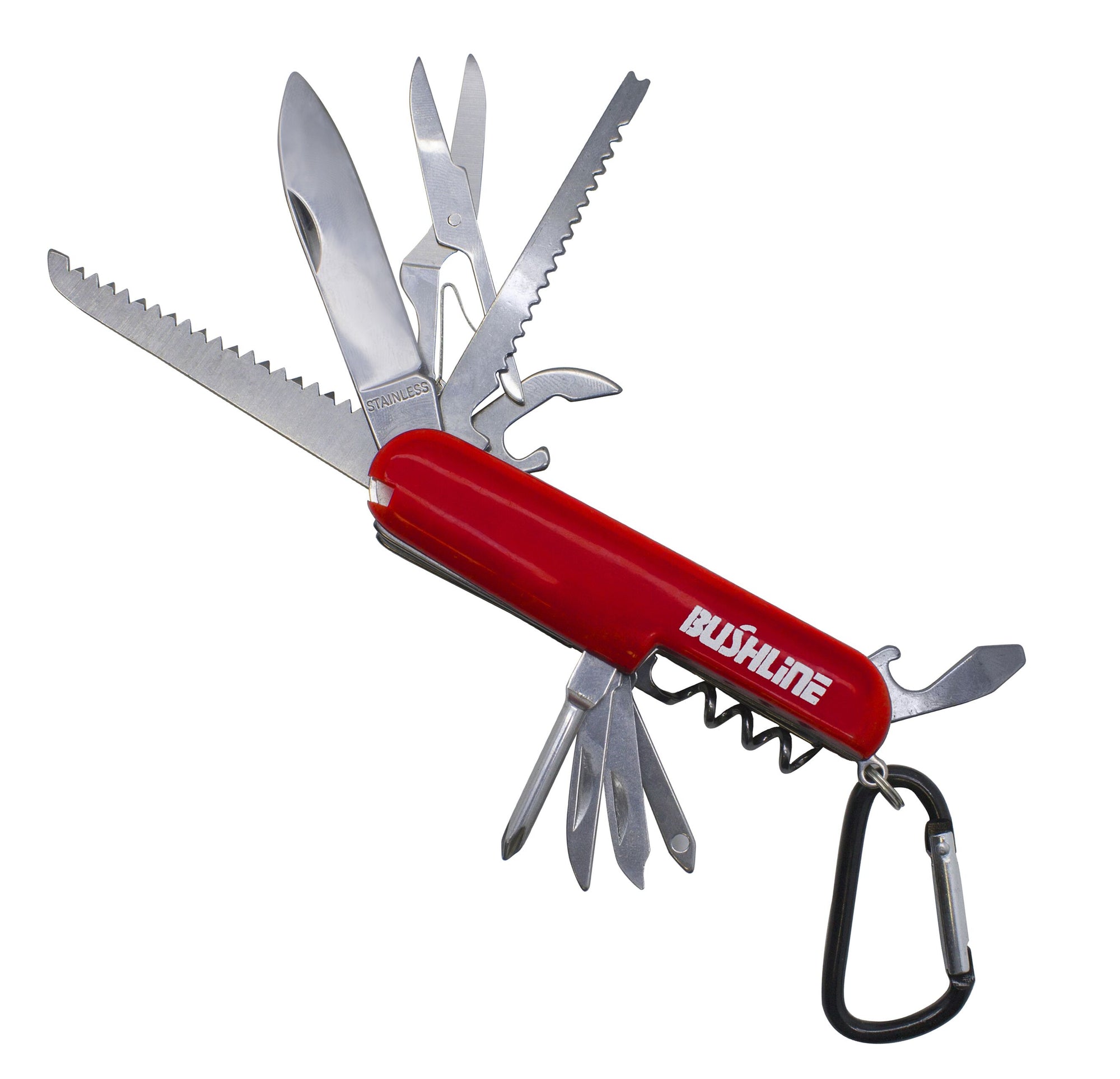 Bushline Outdoors 16 Function Pocket Knife with Stainless Steel Tools - ScoutTech