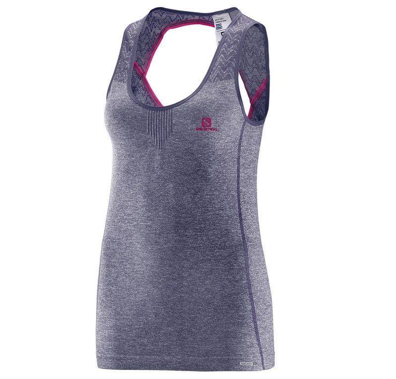 Salomon Womens Elevate Seamless Active Tanks - ScoutTech