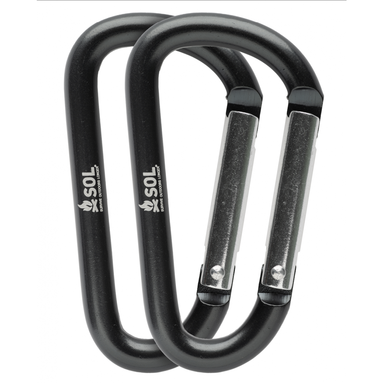 Survive Outdoors Longer - Utility Carabiners 8 cm 2 Pack - ScoutTech Outfitters
