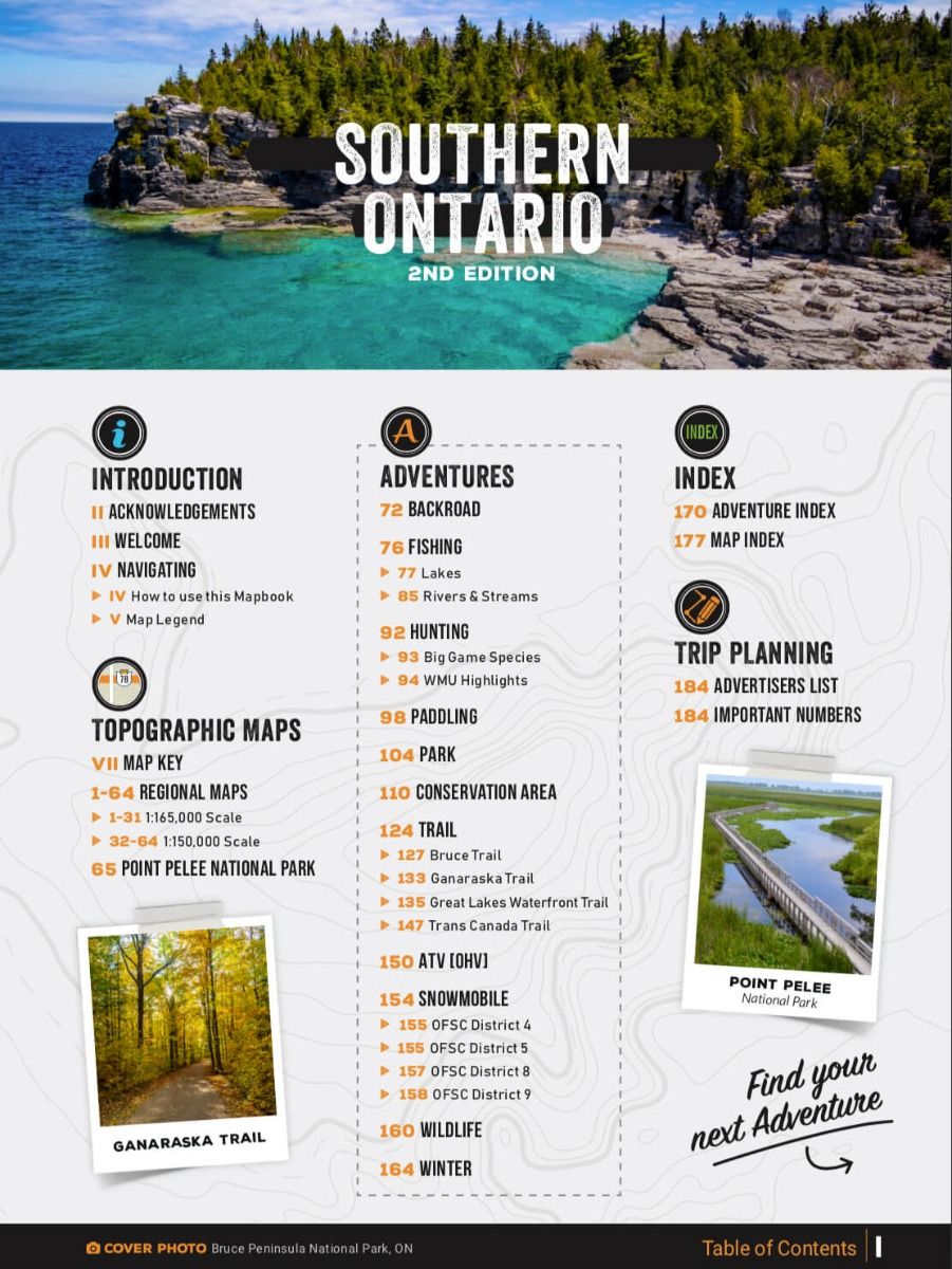 Backroad Mapbooks  Southern Ontario - Spiral 2nd Edition - ScoutTech Outfitters