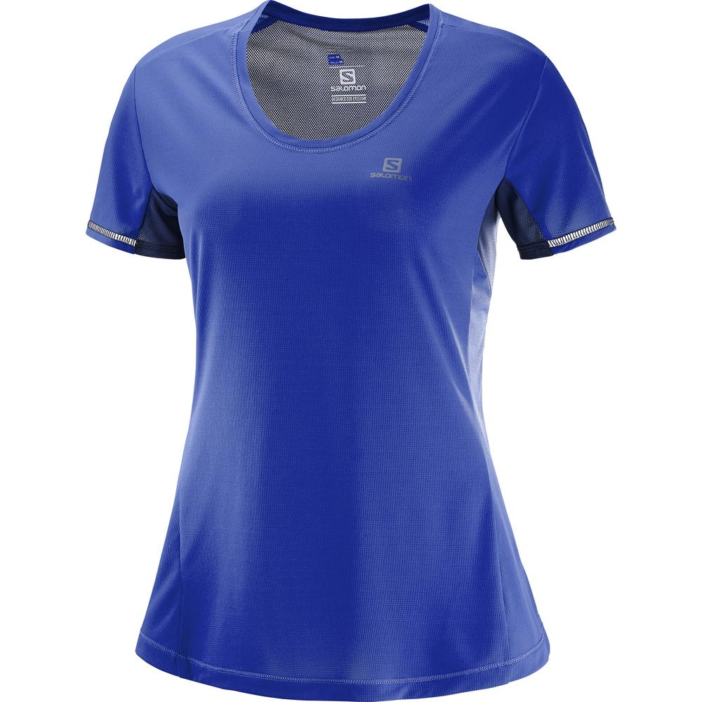 Salomon Womens Agile Short Sleeve Running Tee Shirts - ScoutTech