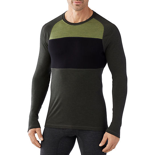 Smartwool Men's NTS Mid 250 Color Block Crew Tops Small - ScoutTech