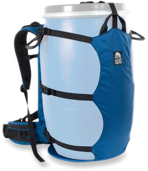 Darrell's Barrels 60L Canoe Barrel + Granite Gear Vapor Flatbed Canoe 60L Barrel Harness  Combo - ScoutTech Outfitters