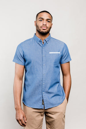 United By Blue Wenlock Chambray Organic Cotton Shirts CLEARANCE